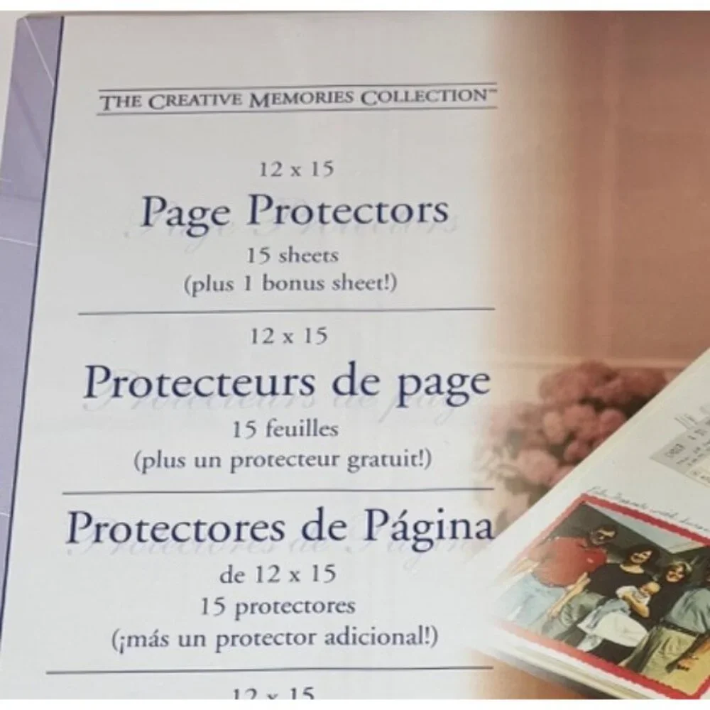 Creative Memories 12x15 Page Protectors 15 Sheets Old Style New Old Size - Picture 2 of 3